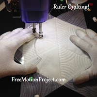 machine quilting with rulers